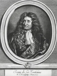 Jean de La Fontaine (1621-95) gravé par Gerard Edelinck (1640-1707)